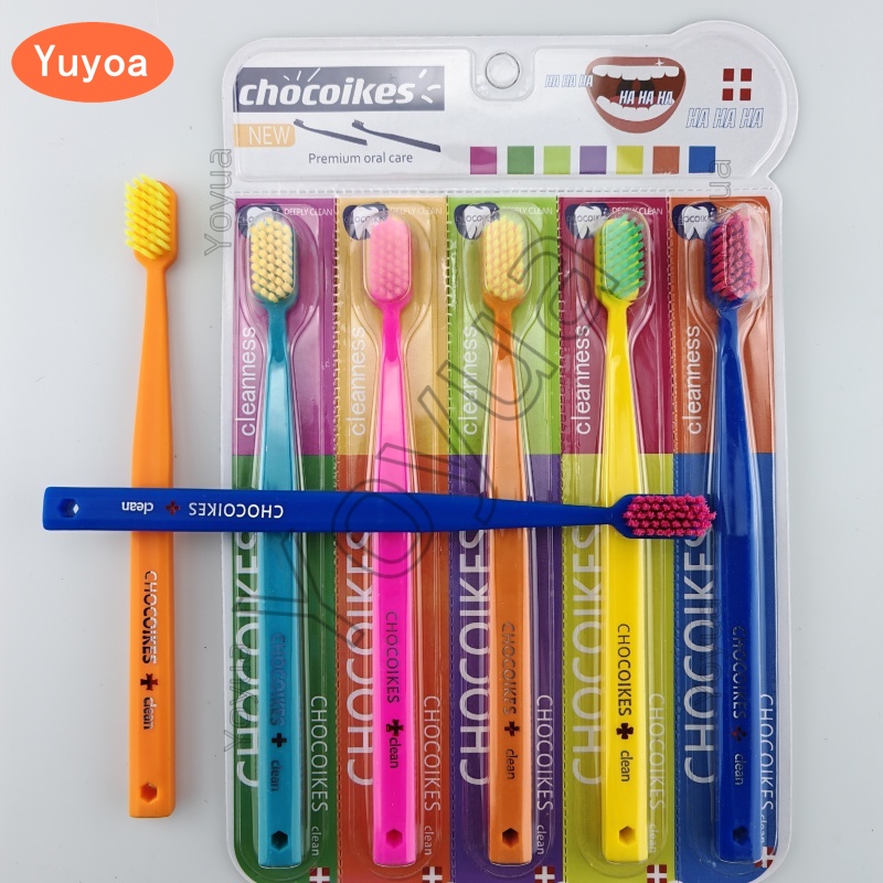 Bamboo Toothbrush Set - 50 шт. ультрамягкая зубная щетка цветная