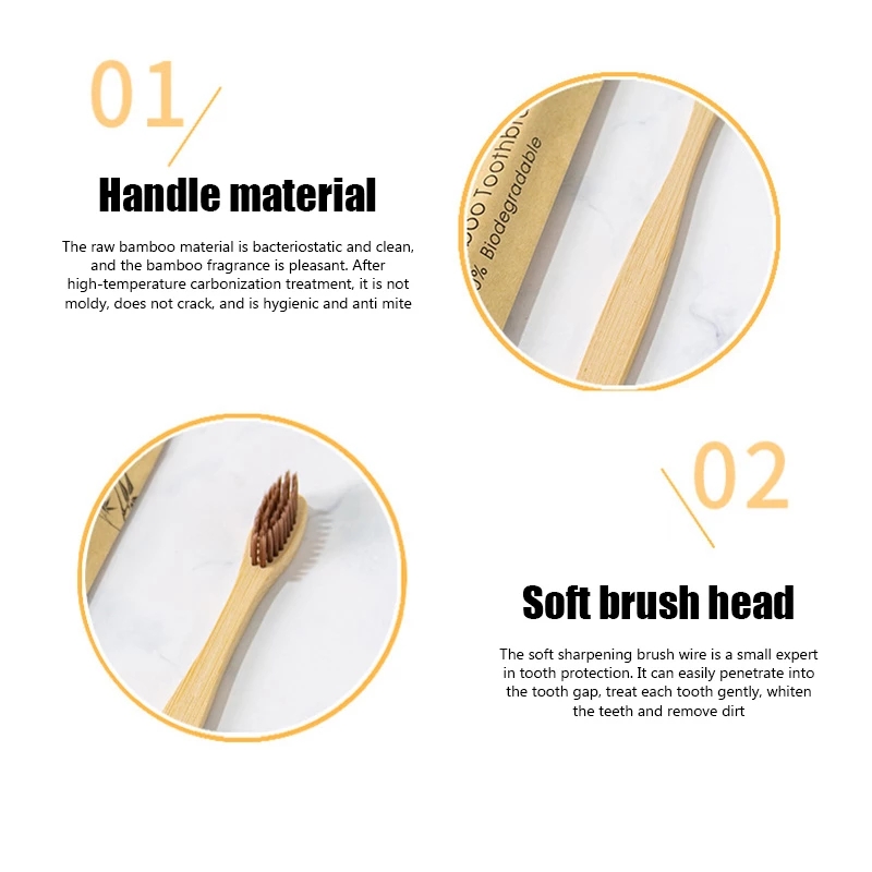 100 шт., бамбуковые зубные щёт – обзор и цена Bamboo Toothbrush Set